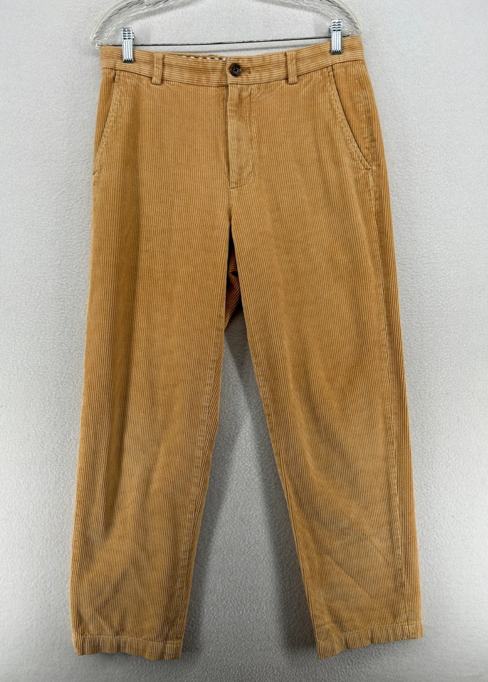 BROOKS BROTHERS Pants Mens 32x32 Clark Chino Wide Whale Corduroy Cotton Khaki
